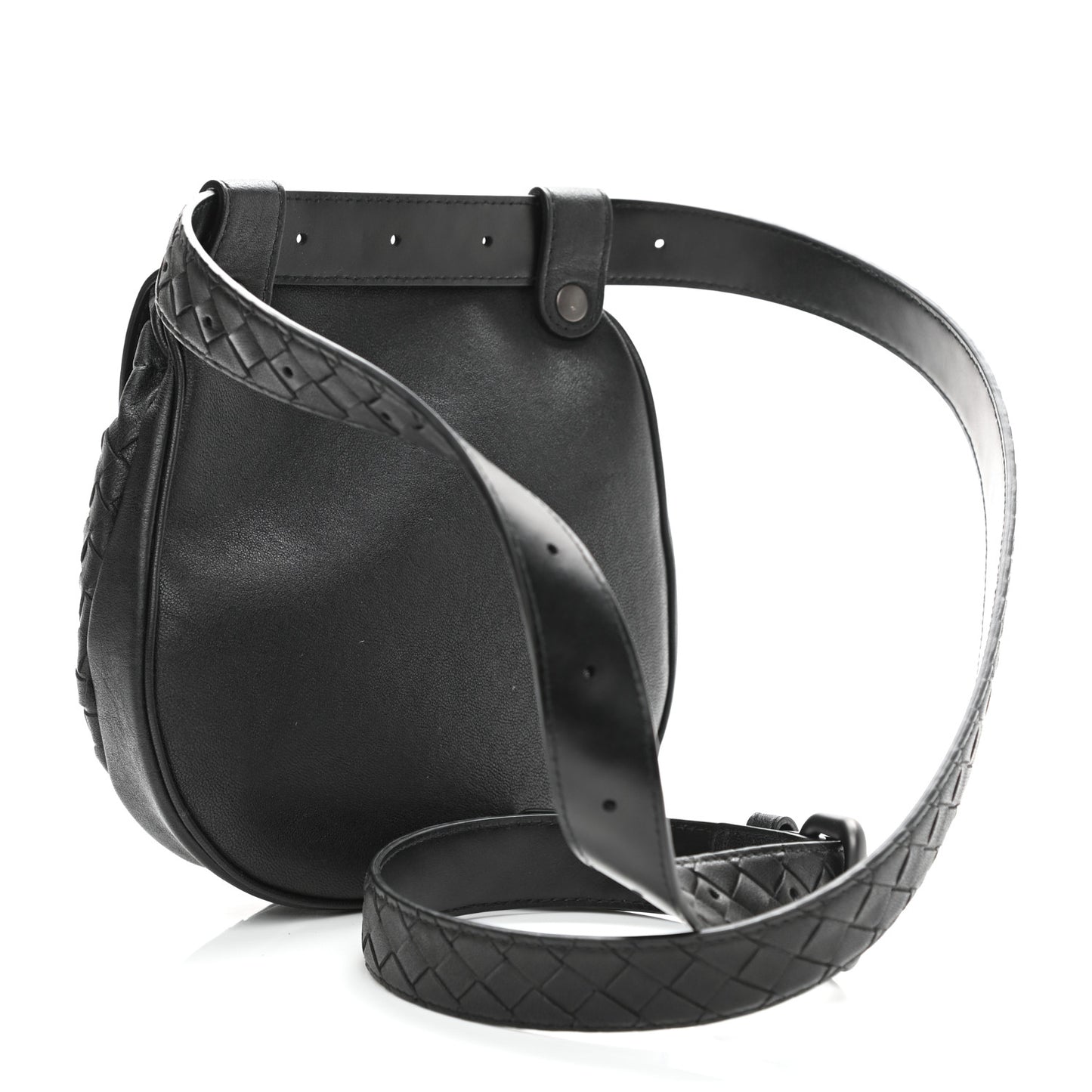 Nappa Intrecciato Belt Bag Nero Black