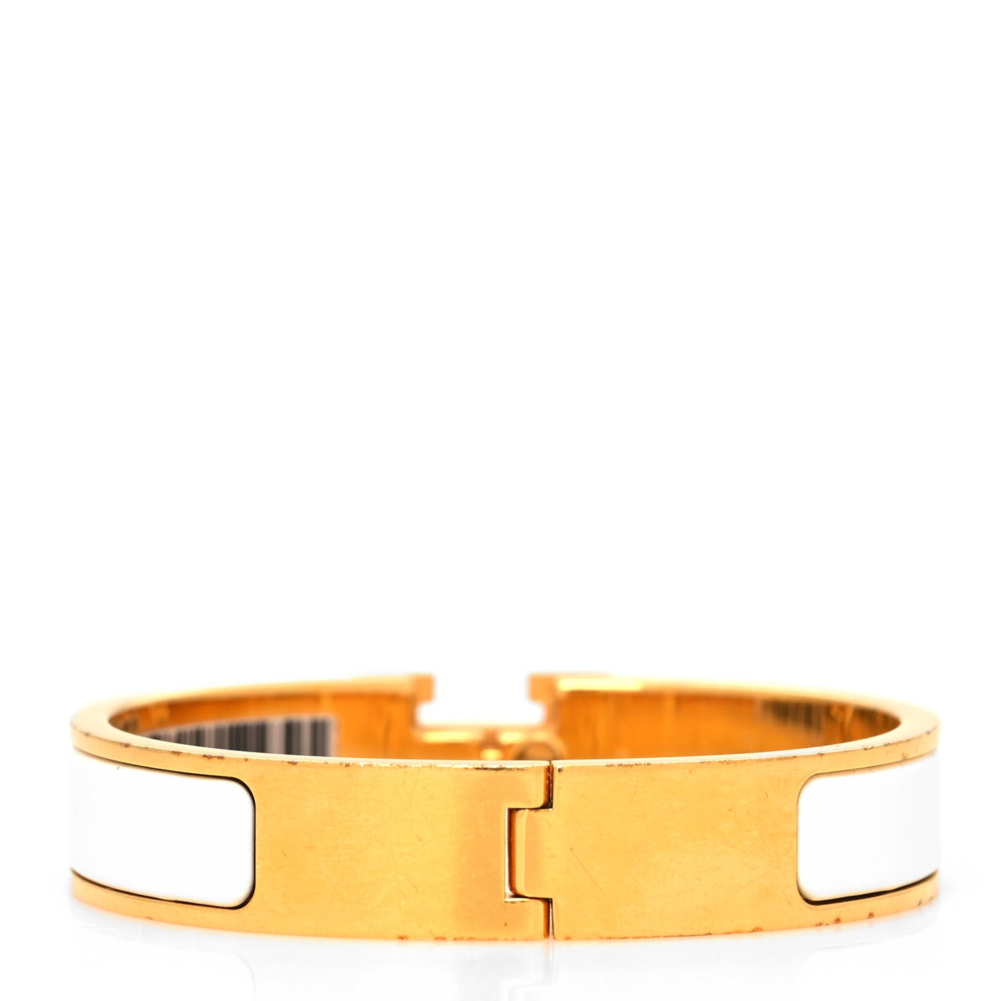 Enamel Narrow Clic Clac H Bracelet PM White