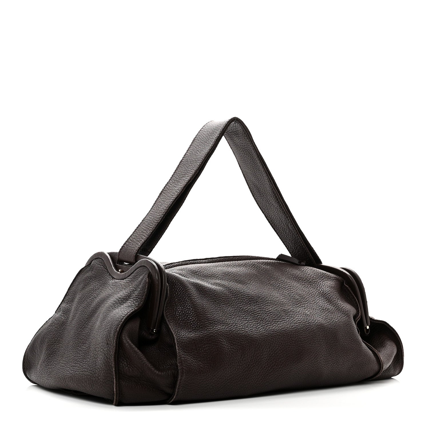 Bottega Veneta Cervo Deerskin Shoulder Bag Ebano 3 of 9