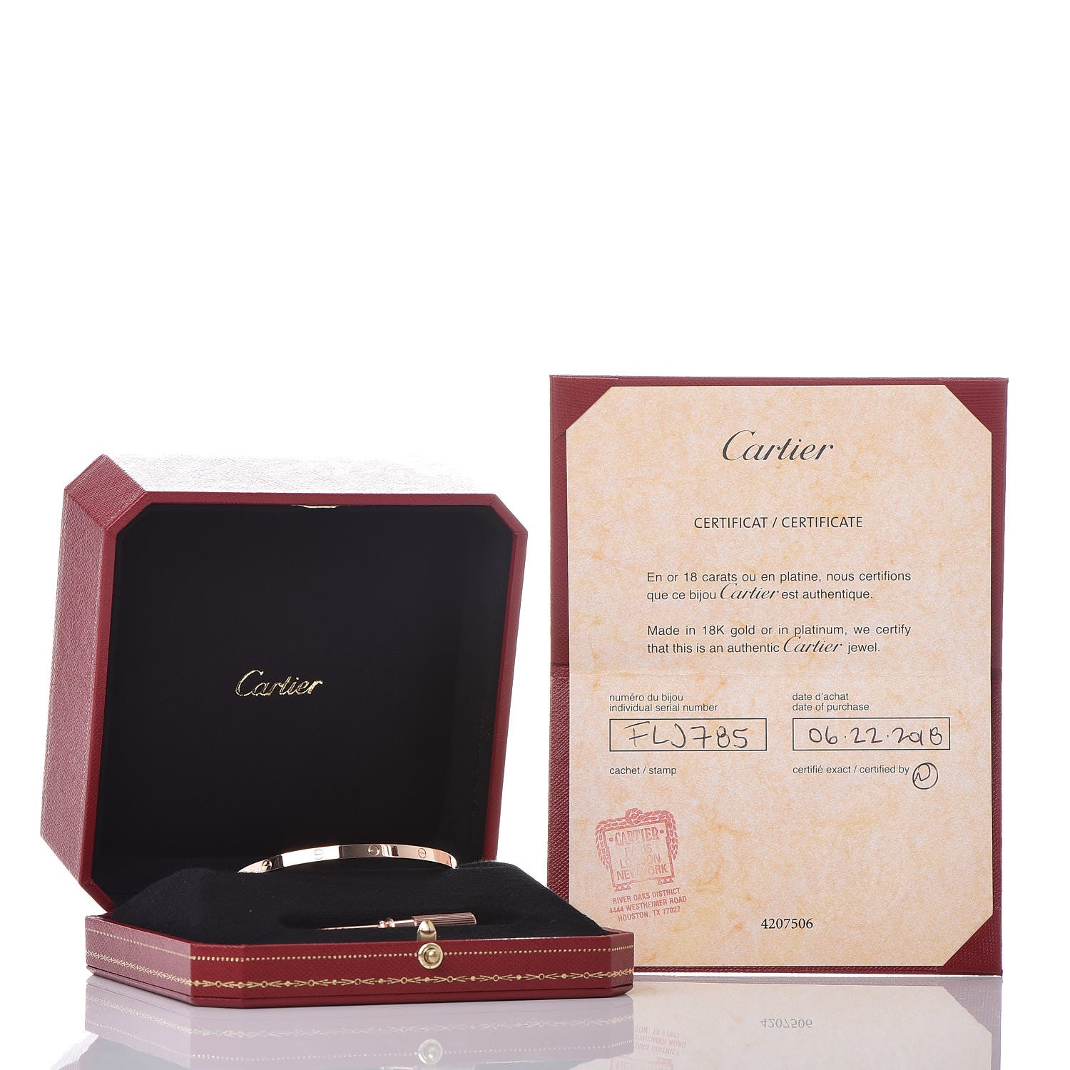 Cartier 18K Pink Gold Small LOVE Bracelet 17 5 of 5