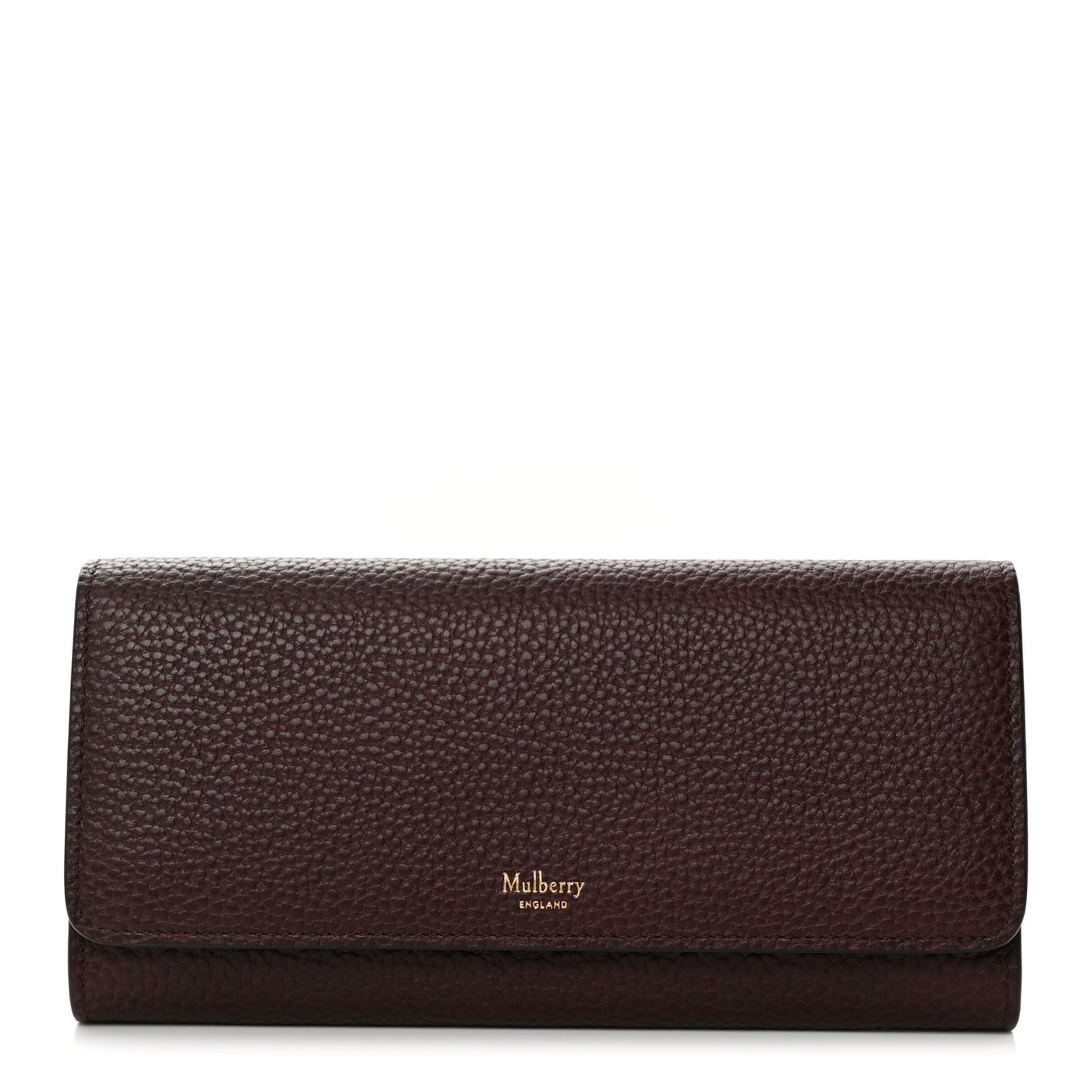 Natural Grain Calfskin Continental Wallet Oxblood