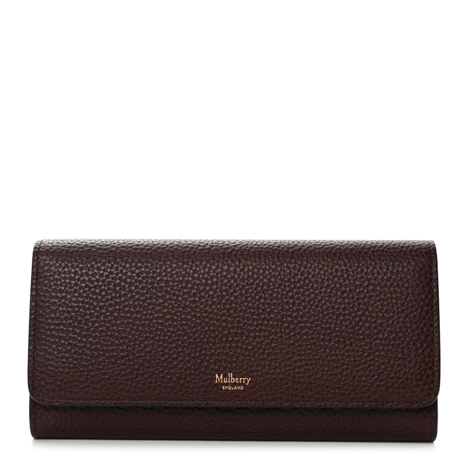 Mulberry Natural Grain Calfskin Continental Wallet Oxblood 1 of 8
