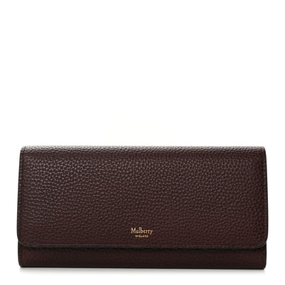 Mulberry Natural Grain Calfskin Continental Wallet Oxblood 1 of 8