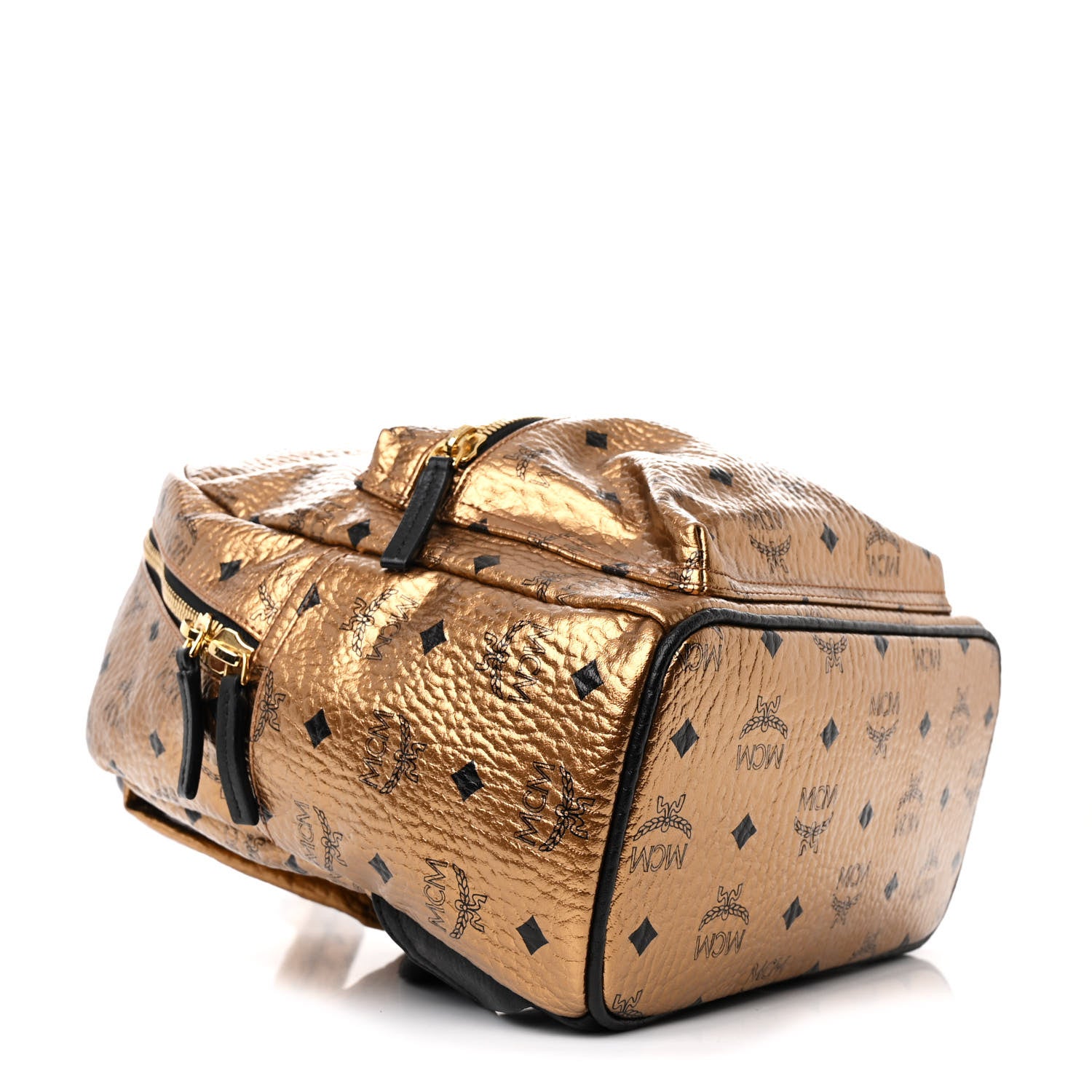 MCM エムシーエム　ヴィセトス　ドッグ ドローストリングバッグ　ゴールド MCM Stark Backpack Visetos M Studs - Medium - Cognac | eBay