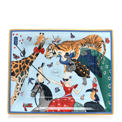Hermes Porcelain Hermes Story Change Tray Bleu Gris 1 of 8