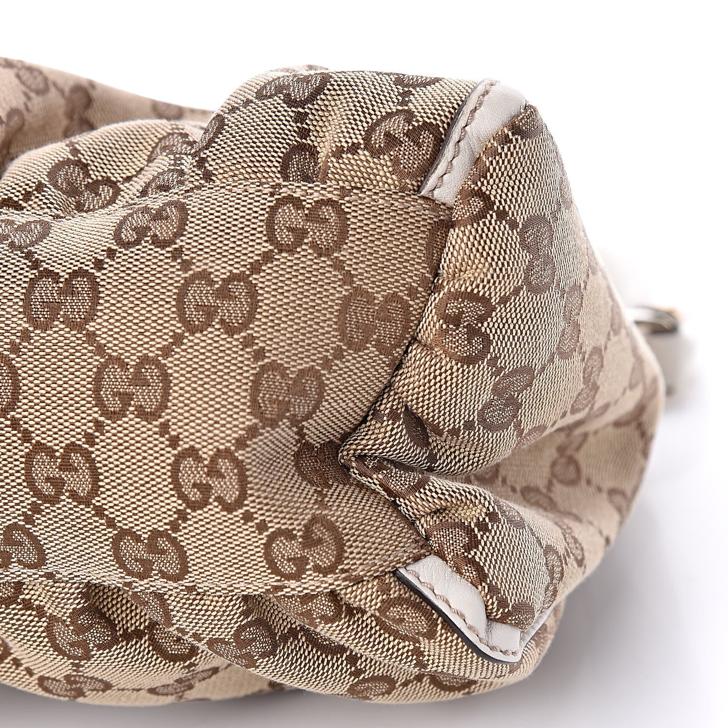 Gucci Monogram Medium D Gold Ring Hobo White 11 of 11