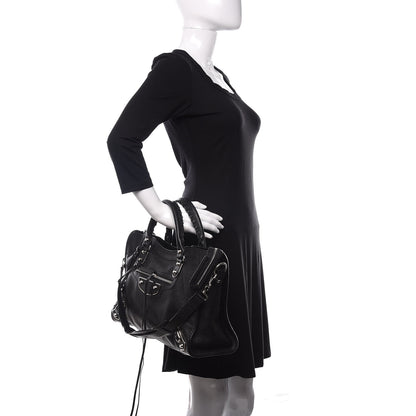 Balenciaga Chevre Silver Metallic Edge Hardware City Black 2 of 11