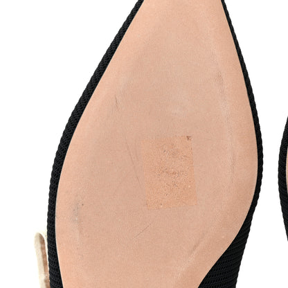 Christian Dior Technical Canvas Ribbon J'Adior Slingback Ballet Flats 37 Black 6 of 11