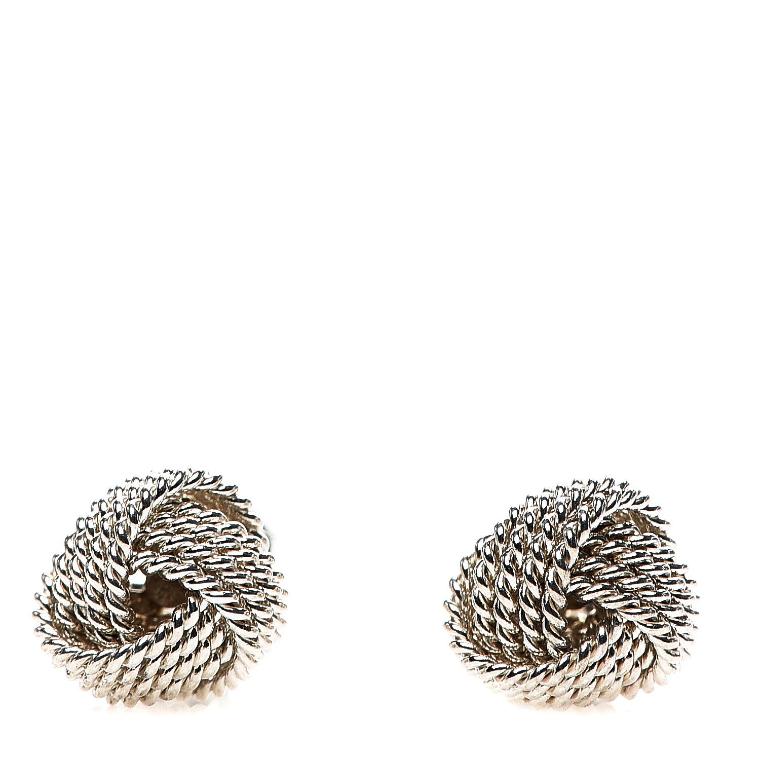 Tiffany Sterling Silver Twist Knot Earrings 1 of 5