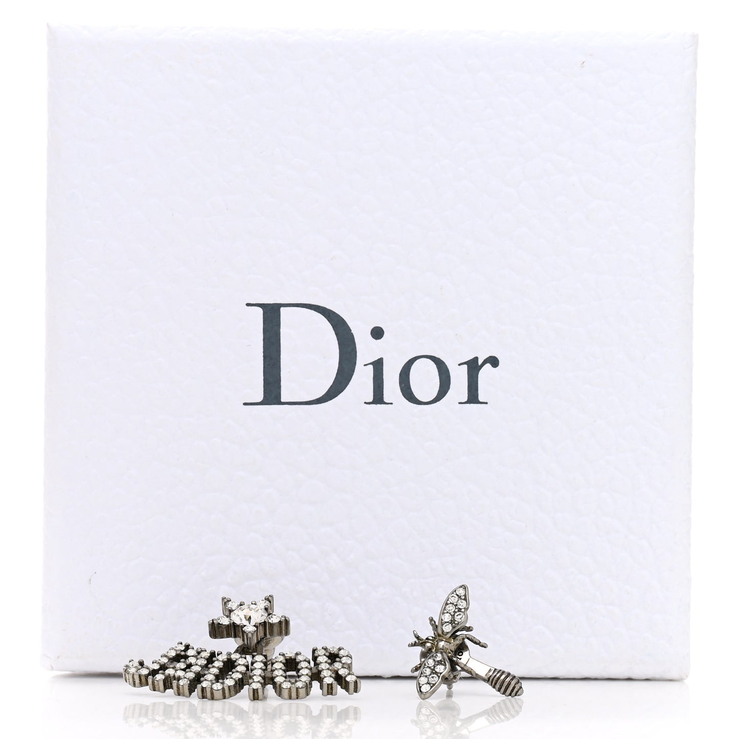 Metal Crystal J'Adior Earrings Antique Silver