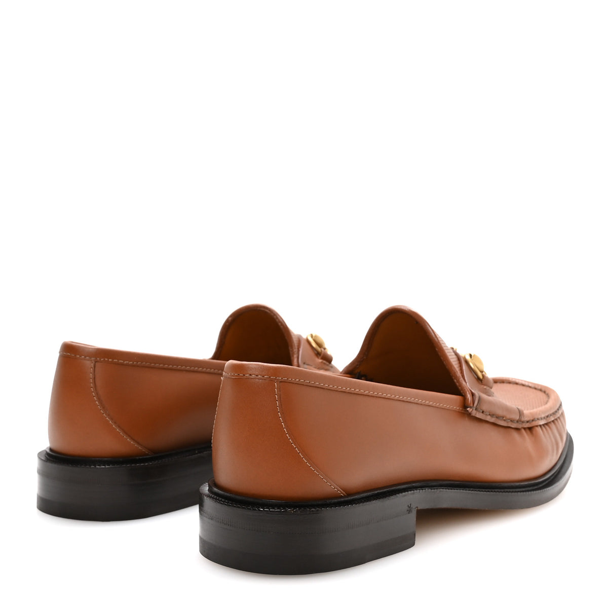 Harness Calfskin GG Tennis Embossed Mens Horsebit Loafers 9 Dark Brown