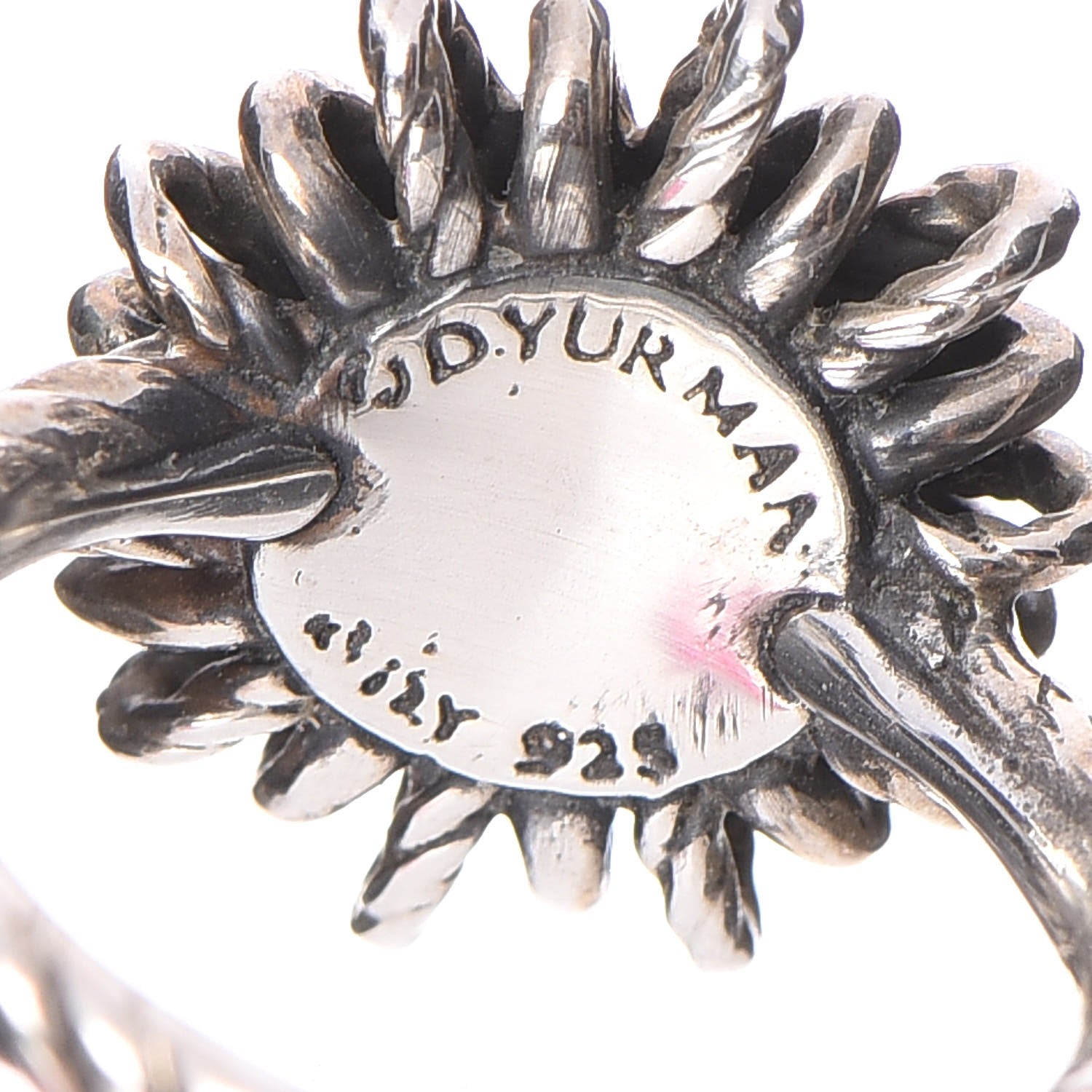 David Yurman Sterling Silver Garnet Starburst Ring 53.1 6.5 4 of 5