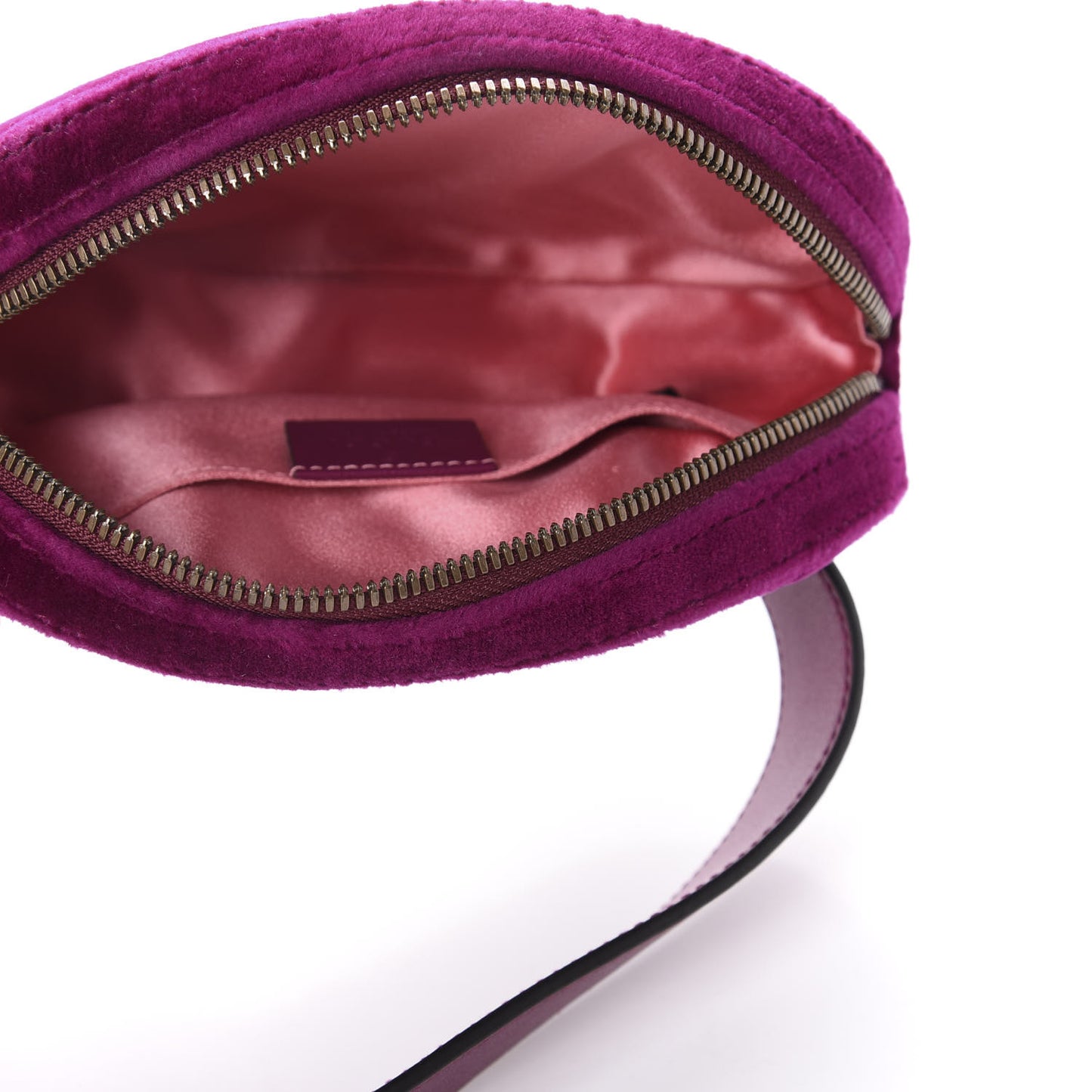 Velvet Matelasse GG Marmont Belt Bag 75 30 Fuchsia Violet Cyclamen