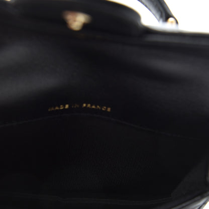 Chanel Lambskin Quilted Top Handle Flap Coin Purse With Chain Black 5 of 9