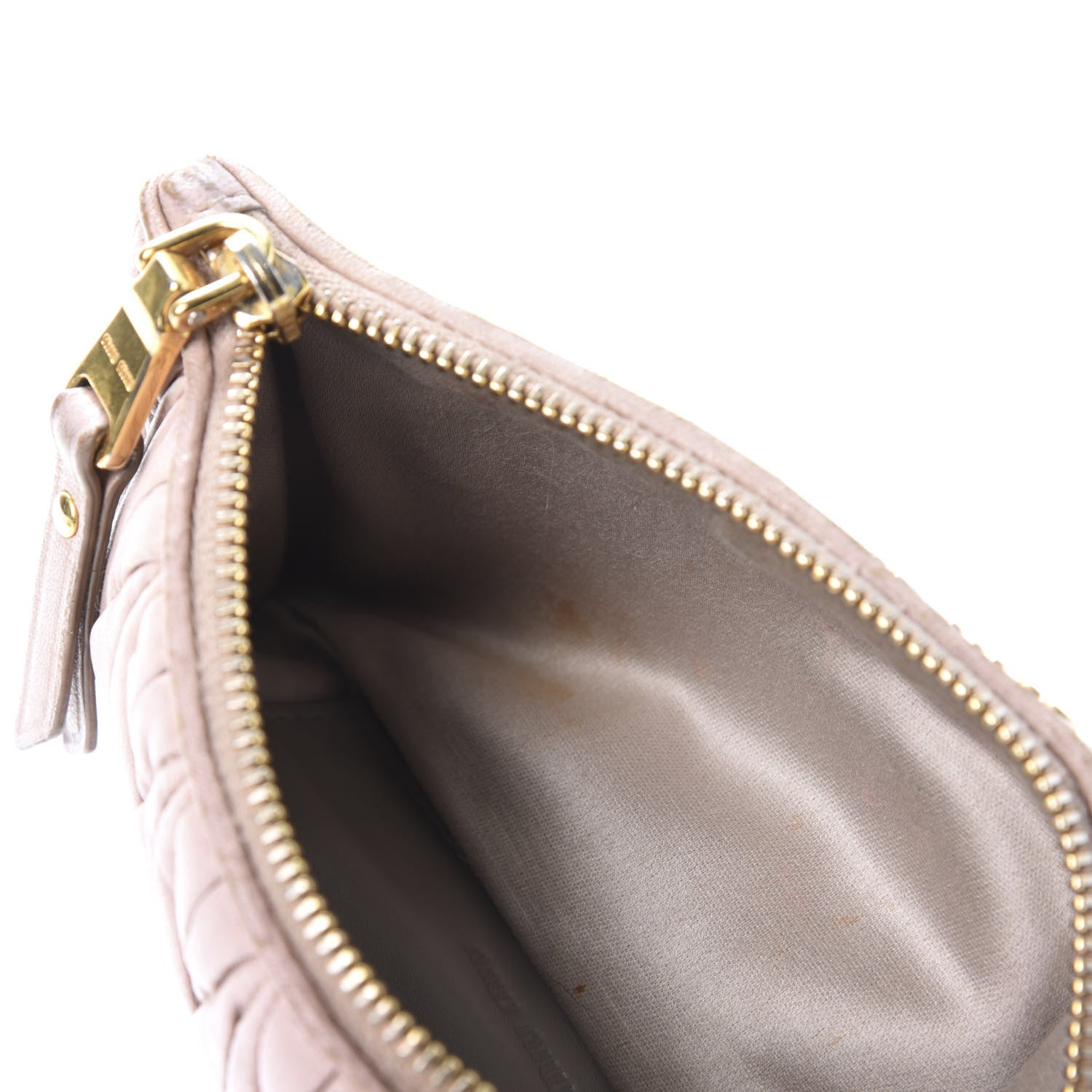 Miu Miu Nappa Matelasse Pouch Cammeo 13 of 13