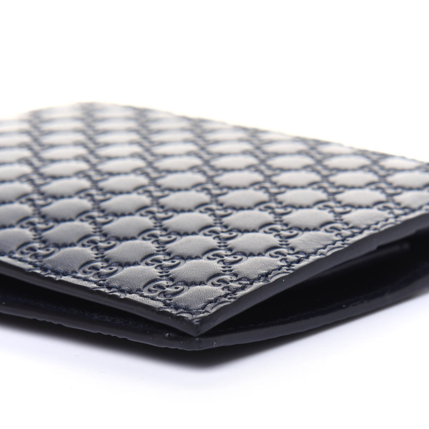 Microguccissima Bi-Fold Wallet Navy Blue