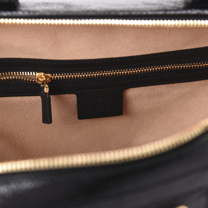 Gucci Suede Patent Web Small Ophidia Top Handle Shoulder Bag Black 9 of 11