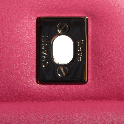 Chanel Patent Quilted Jumbo Double Flap Pink 8 of 9