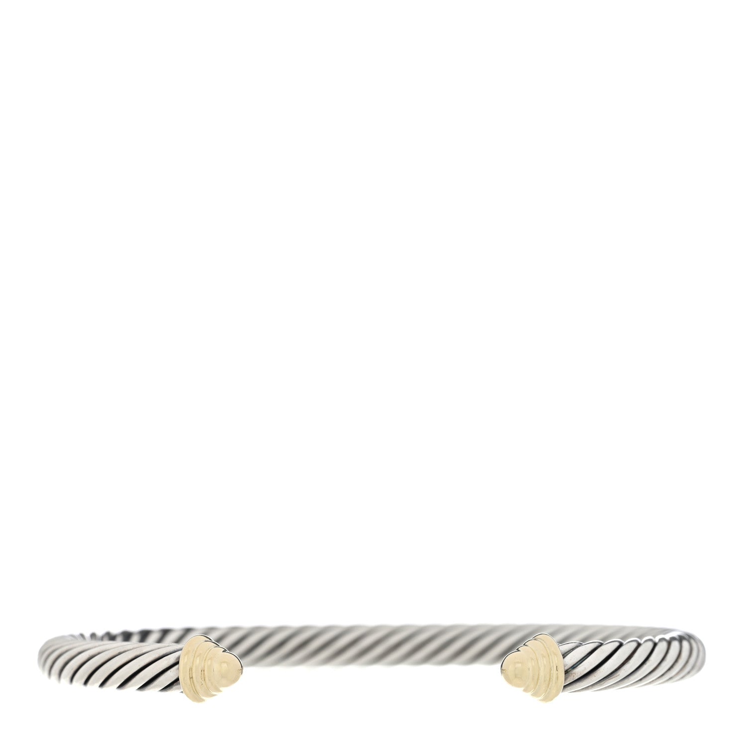 David Yurman Sterling Silver 14K Yellow Gold 5mm Cable Classics Bracelet 1 of 3