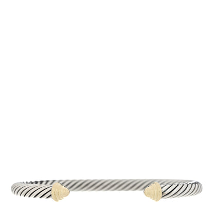 David Yurman Sterling Silver 14K Yellow Gold 5mm Cable Classics Bracelet 1 of 3