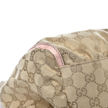 Gucci Monogram Large D Gold Hobo Pink 10 of 17