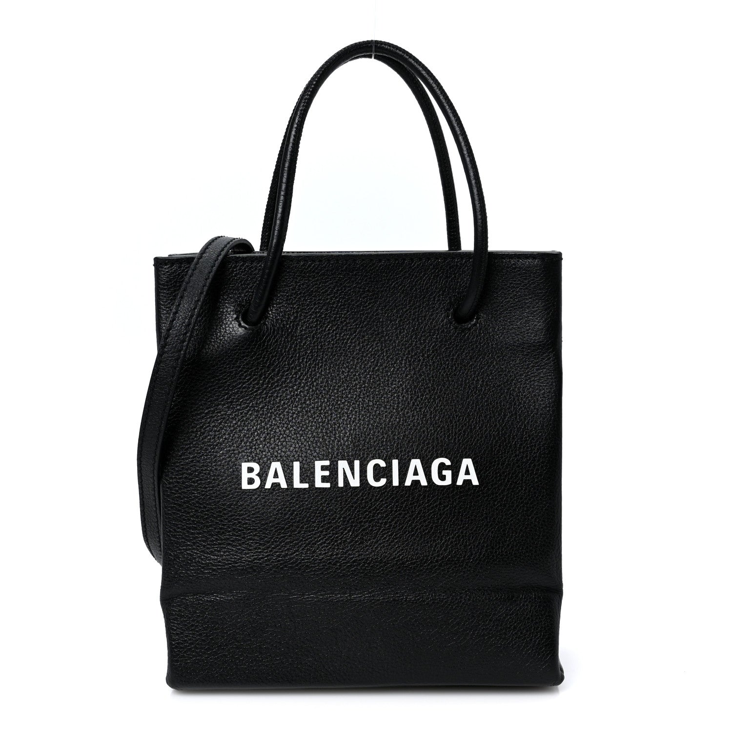 Balenciaga Calfskin Logo XXS Shopping Tote Black 1 of 9