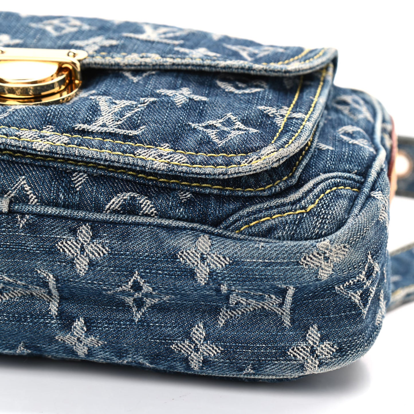 Monogram Denim Bum Bag Blue