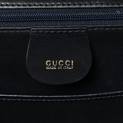 Gucci Calfskin Bamboo Top Handle Bag Black 6 of 9