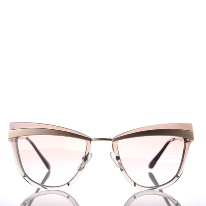 Prada Cinema Evolution 65mm Sunglasses SPR 12U Beige Gradient Mirror 2 of 8