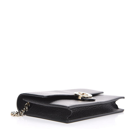 Gucci Dollar Calfskin Interlocking G Chain Wallet Black 4 of 8