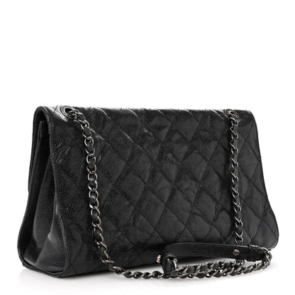 Chanel Crumpled Grained Calfskin Jumbo CC Crave Flap Black 3 of 12