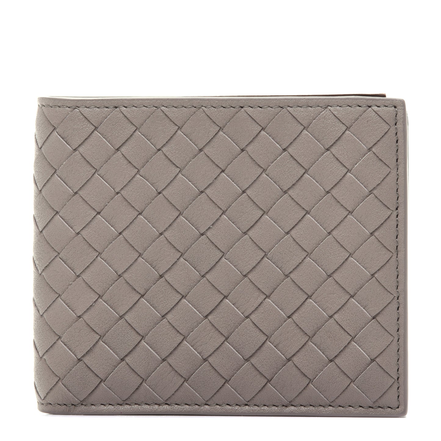 Nappa Intrecciato Bi-Fold Wallet Limestone