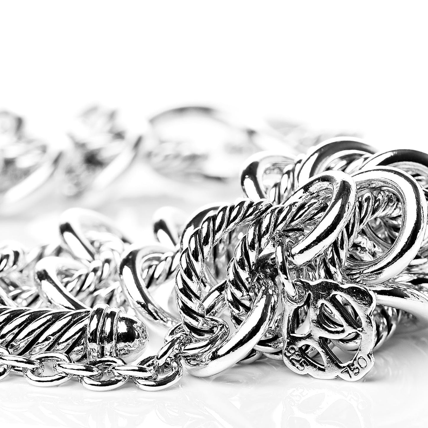 Sterling Silver 18K Yellow Gold Atlas Chainmail Link Bracelet