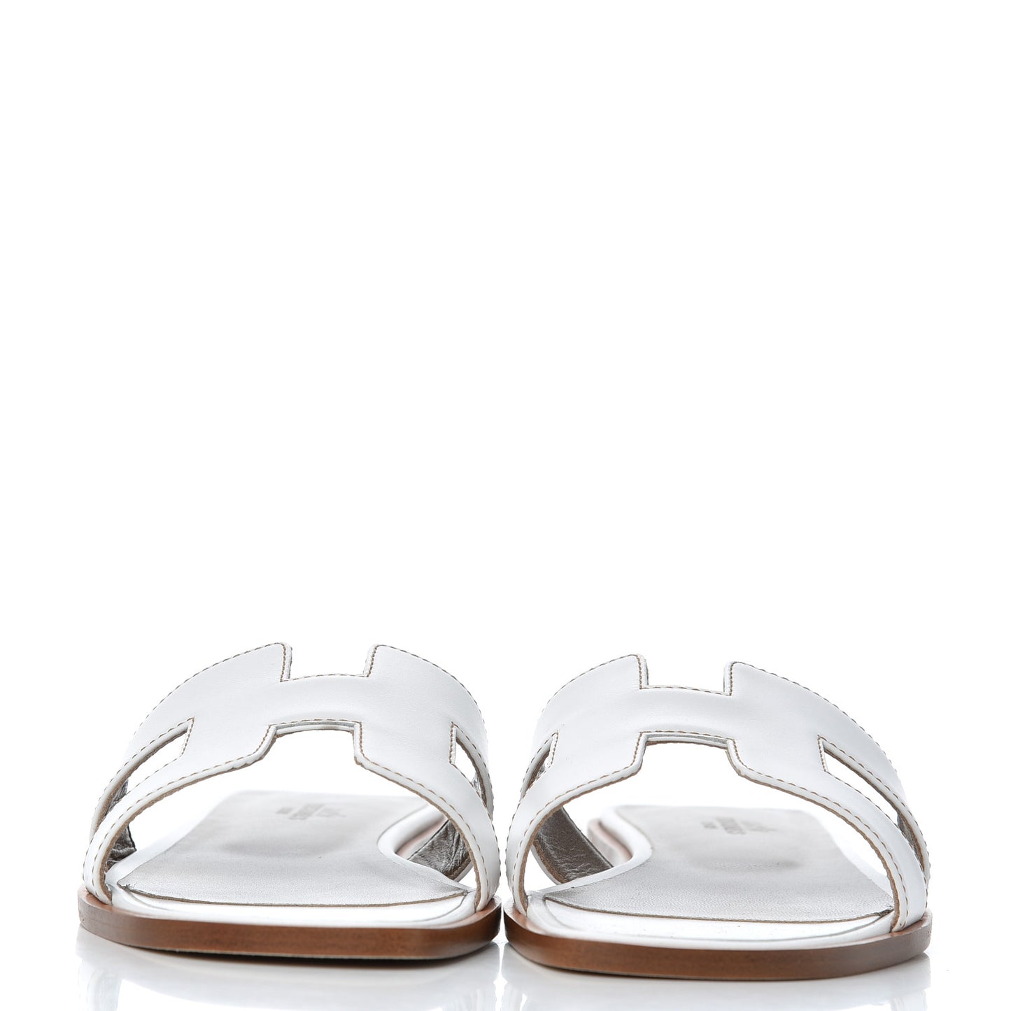 Box Calfskin Oran Sandals 38 White