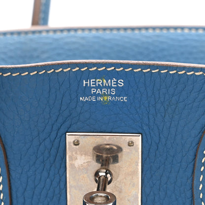 Hermes Taurillon Clemence Eclat Birkin 30 Mykonos White 6 of 19