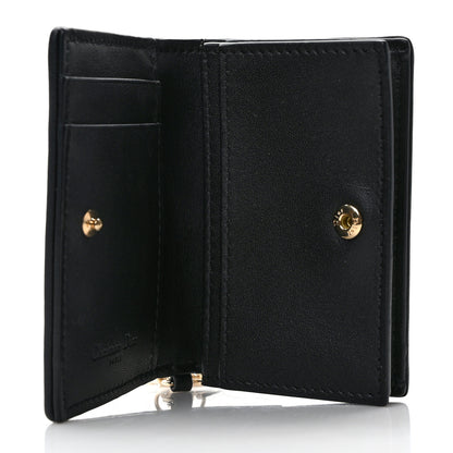 Christian Dior Lambskin Cannage Small Lady Dior Flap Card Holder Black 5 of 9