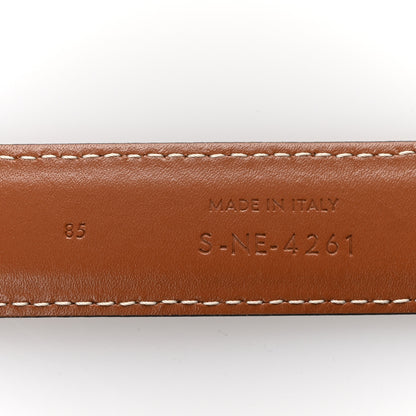 Celine Canvas Calfskin Medium 25mm Triomphe Belt 85 34 Tan 4 of 7