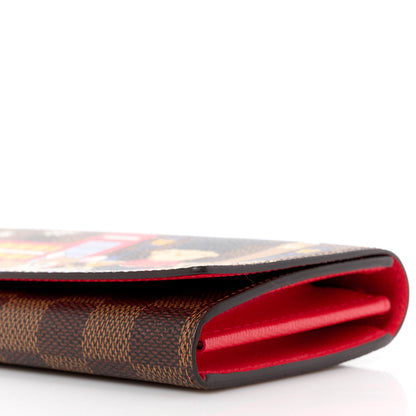 Louis Vuitton LOUIS VUITTON Damier Ebene 2021 Christmas Animation London Sarah Wallet 9 of 11