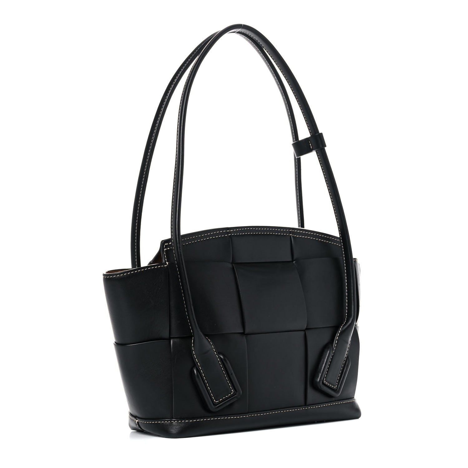 Bottega Veneta French Calfskin Maxi Intrecciato Small Arco Black 3 of 16