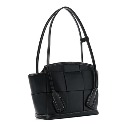Bottega Veneta French Calfskin Maxi Intrecciato Small Arco Black 3 of 16