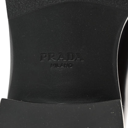 Prada Spazzolato Metal Triangle Logo 50mm Loafers 38 Cordovan 6 of 9
