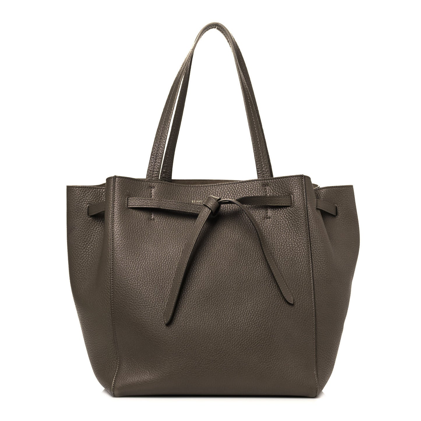 Soft Grained Calfskin Medium Belt Cabas Phantom Taupe