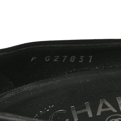 Chanel Calfskin Cap Toe CC Pumps 37 Black 7 of 9