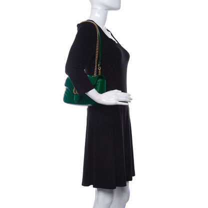Gucci Calfskin Matelasse Small GG Marmont Shoulder Bag Emerald Green 2 of 10