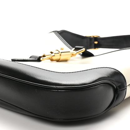 Gucci Boarded Dyana Lux Calfskin Bi-Color Small Jackie 1961 Hobo Mystic White Black 10 of 13
