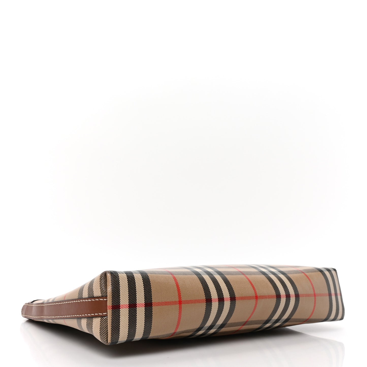 Vintage Check Gabardine Clutch Archive Beige Tan