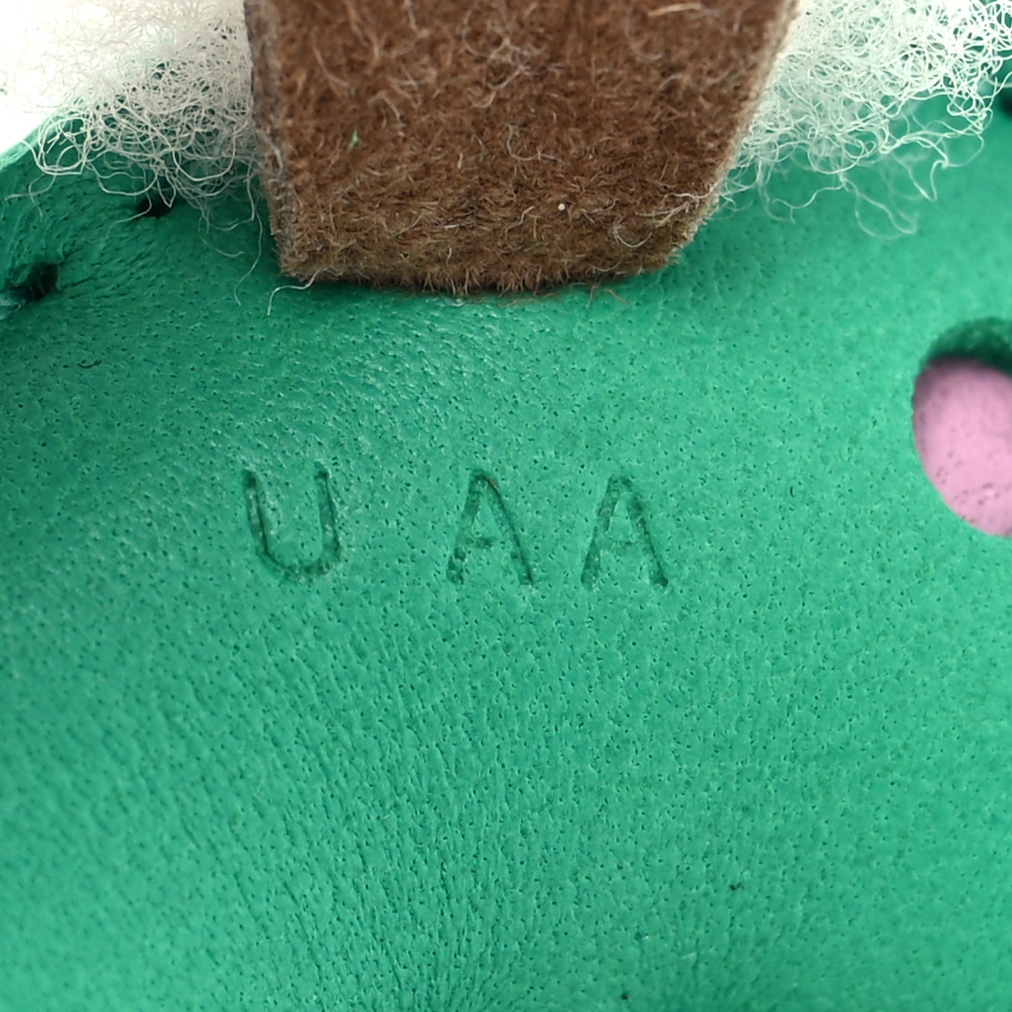Milo Lambskin Shearling Budy Charm Menthe Mauve Sylvestre