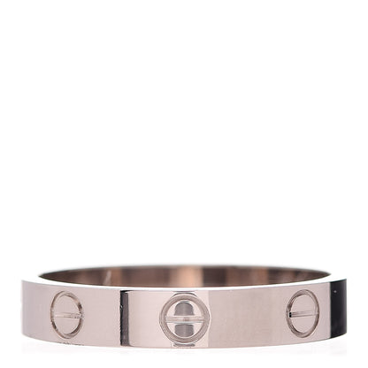 Cartier 18K White Gold 3.5mm LOVE Wedding Band Ring 57 8 1 of 5