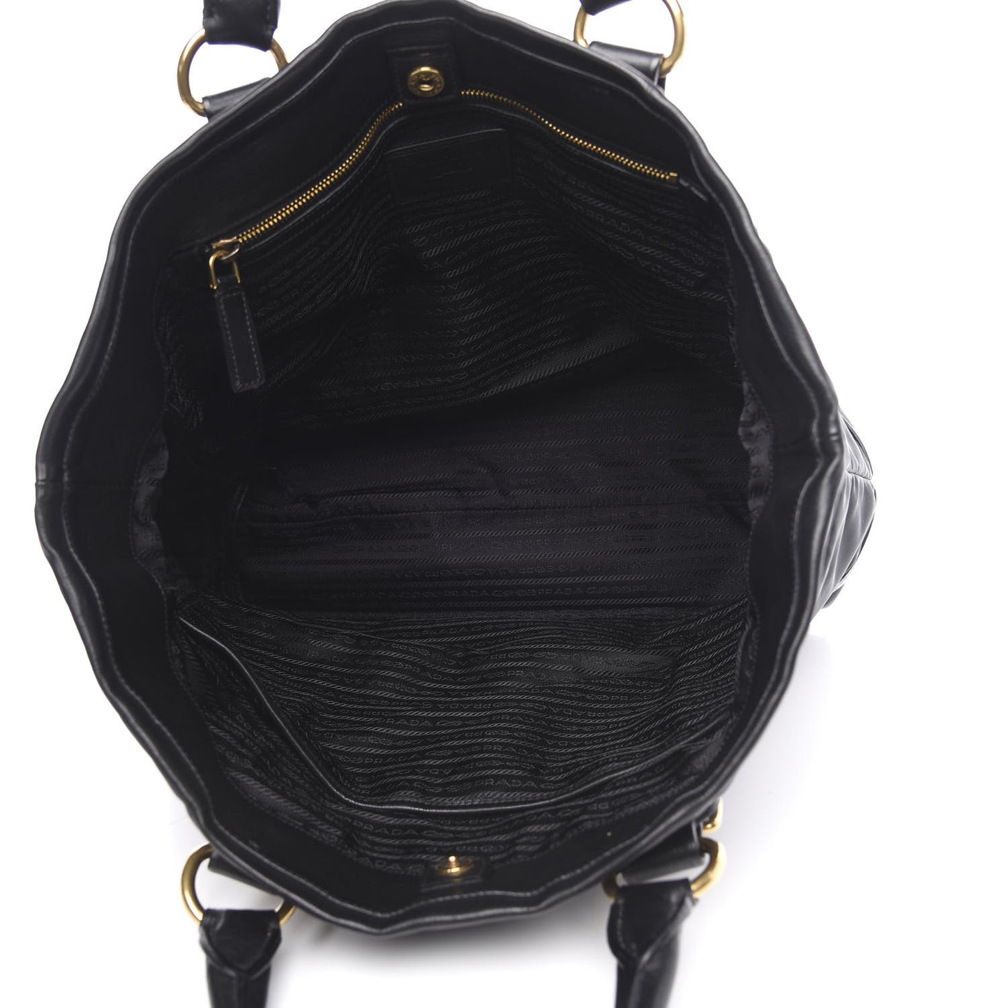 Tessuto Nylon Soft Calf Tote Black