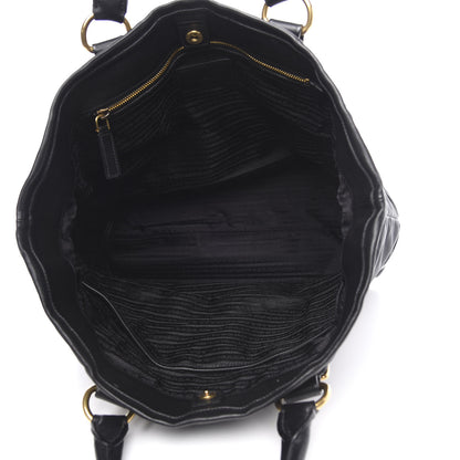 Prada Tessuto Nylon Soft Calf Tote Black 5 of 13